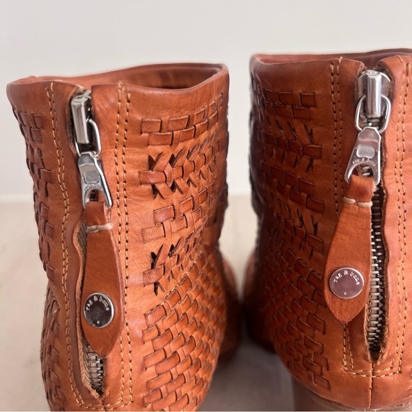Rag & Bone Leather Newbury Bohemian Bootie Ankle Boots Size 39.5 - Picture 7 of 15